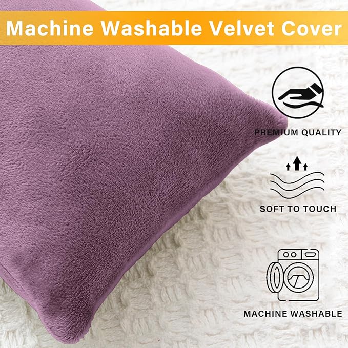 2 Pack Small Pillow, Memory Foam Mini Pillow 11 X 7 Inches for Travel, Sleeping, Nap and Neck, Knee, Lumbar Support, Tiny Cushion for Pet, Dogs (Dark Purple)