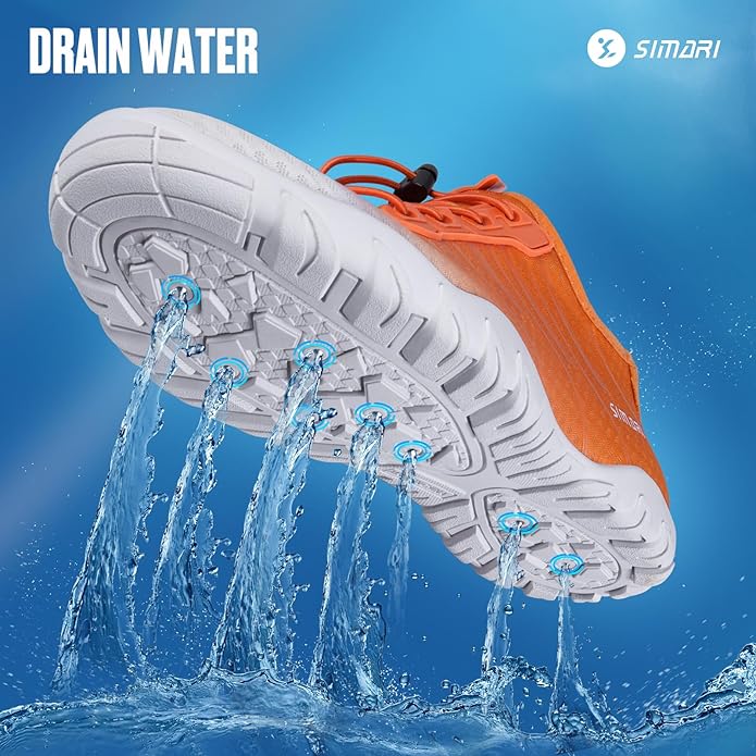 SIMARI Water Shoes for Women Men - Barefoot Quick-Dry Aqua Socks | Lightweight Swim Shoes for Surfing, Swimming, Beach Sports, Kayaking, Diving | Non-Slip Design