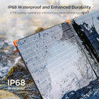 N-Type 16BB 450W Portable Solar Panel,RV Essentials,38V Foldable Solar Charger for Power Station, 25% High Efficiency IP68 Waterproof 4 Reinforced Kickstands for Camping RV Hurricane