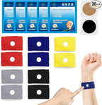 KONGDY 10 Pcs Sea Motion Sickness Wrist Bands & 10 Counts Motion Sickness Patches for Cruise, Morning Sickness, Travel & Car Sickness, No drowsy Anti-Nausea Bands