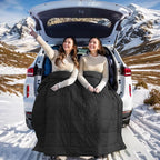 Outdoor Camping Blanket,Lightweight Waterproof Puffy Camping Blanket,Portable Camping Quilt for Travel, Picnic, Hiking,Camping (Black)