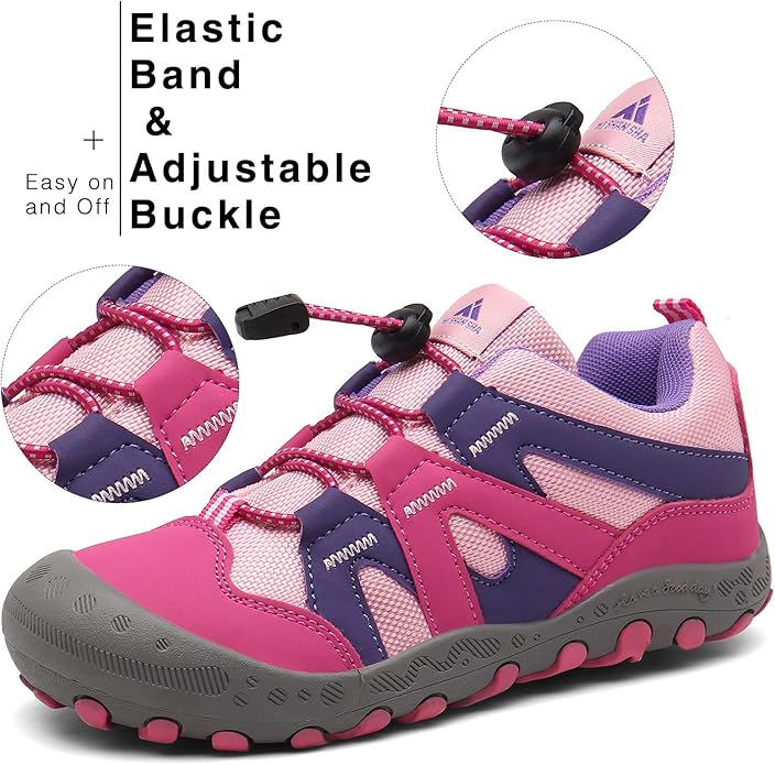 Mishansha Kids Hiking Boots Toddler Girls Boys Hiking Shoes Water-Resistant Anti-Collision Non-Slip Athletic Outdoor Trekking Boots