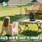 8-inch USB Portable Fan - 20800mAh Rechargeable Battery Operated Fan (80Hrs work time) - Personal Desk Fans - Battery Powered Fans use for Bedroom, Desktop, Table, Office, Camping, and Outdoor