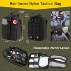 Survival First Aid Kit, 248PCS Survival Tools Camping Essentials Tactical Gear Emergency Trauma Medical Supplies Packed in a MOLLE Pouch, Saber Card,Cool for Men Camping Hiking Outdoor Activities