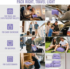 Veken 8 Set Packing Cubes for Travel Essentials, Suitcase Organizer Bags in 4 Sizes, Carry-On Luggage Accessories with Large Laundry & Hanging Toiletry Bag, Must-Have for Airplane, Road Trip & Camping