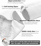 Shoe Washing Machine Bag,Laundry Shoe Bag for Washer and Dryer,Reusable Shoe Cleaning Bag for Sneakers,Tennis Shoes,With Self-locking Zipper, Microfiber Inside,Include Shoe Bag (Pro White - 2 Pack)