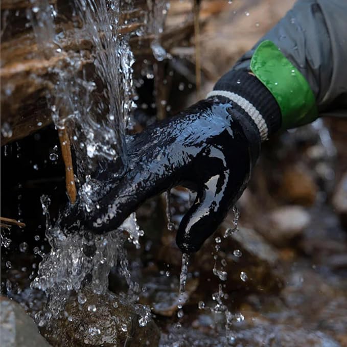 Waterproof Merino Wool Touchscreen Gloves,3-Layer Inusulated Thermal Winter Gloves,Windproof for Hiking,Skiing,Work