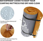 HOMBYS 3 INCH Thick Waterproof Memory Foam Camping Mattress for Outdoor Sleeping, Portable Roll Up Mattress Pad Mat for Travel Truck Bed Tent