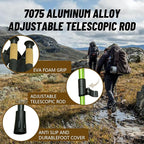 2 Pcs Trekking Poles,Aluminum Lightweight Collapsible Hiking Poles for Women,Walking Sticks for Hiking Carbon Fiber