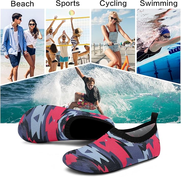 ANLUKE Womens Mens Water Shoes Barefoot Quick-Dry Aqua Socks for Beach Swim Surf Water Sport