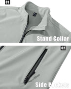 MAGCOMSEN Men's Fleece Lined Softshell Jacket Waterproof Windbreaker Rain Jacket for Tactical Hiking