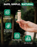 WH 54+ Pack Natural Fire Starters for Campfires & Grill - Long-Burning Charcoal Starters - Odorless Firestarters for Outdoor Fire Pit, Fireplace - Quick Ignite