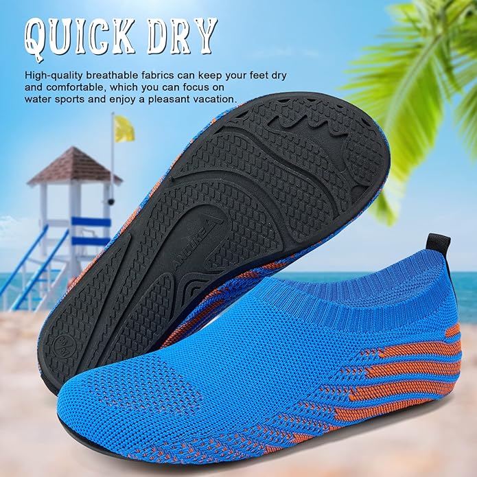 ANLUKE Womens Mens Water Shoes Barefoot Quick-Dry Aqua Socks for Beach Swim Surf Water Sport
