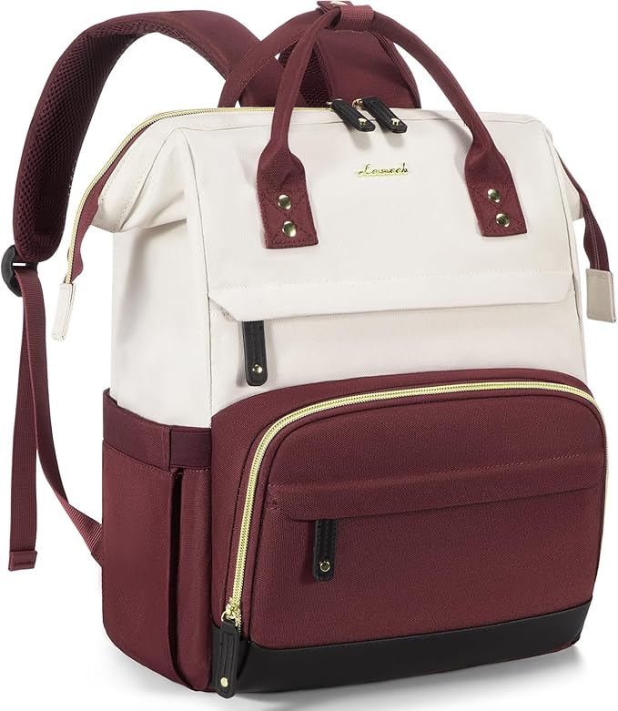 LOVEVOOK Laptop Backpack for Women, 15.6 Inch Work Business Backpacks Purse With Large Capacity, Waterproof Nurse Bag College Backpack, Waterproof Casual Daypack for Travel