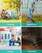 ZHULI 14" Portable Battery Operated Floor Fan, Rechargeable Cordless Camping Fan, Hi-Velocity Brushless Motor, Metal blade, USB Phone Charge, 8~60H Runtime, Quiet, Wireless, For Outdoor Home Workshop