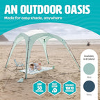 Pop Up Sun Canopy Shelter - Lightweight, Portable Outdoor Shelter with UPF 50+ Sun Protection & Easy Setup - Stable for Windy Conditions, Ideal for Beach, Picnic, Camping & More (Sweet Mint)