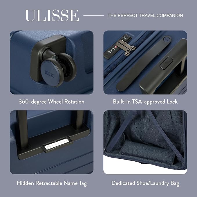 Bric's 30" Expandable Spinner Suitcase - Travel Luggage with TSA-Approved Lock and Hard Shell Exterior - B|Y Ulisse - Ocean Blue