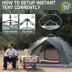 Happy Travel 1/2/3/4 Person Camping Tent, Instant Easy Pop Up Tents for Camping,Automatic Waterproof Family Camping Tent, Easy Set Up Tent,Portable Windproof Dome Tent for Camping Hiking & Traveling