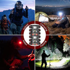 Headlamp Rechargeable 2Pack, 3000 Lumen Ultra-Light Bright Headlamp Flashlight with White Red Light, LED Headlight Motion Sensor, 5+5 Mode for Outdoor Camping Fishing Running Hiking