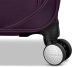Samsonite Soft-Sided 29-Inch Lightweight Large Checked Expandable Element Suitcase: Durable, 360° Spinner Wheels, Adjustable Telescopic Handle, 2 Front & 1 Side Pocket- Purple