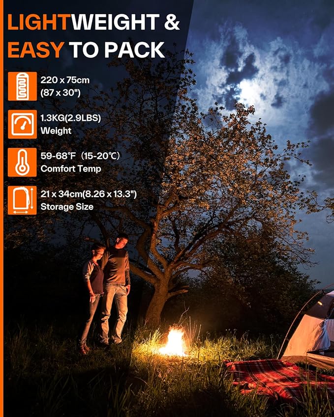 Sportneer Sleeping Bag, 3 Seasons Warm Cold Weather Sleeping Bags for Adults Kids Boys Girls with Compression Sack- Lightweight Camping Essentials Gear Accessories, Backpacking, Hiking