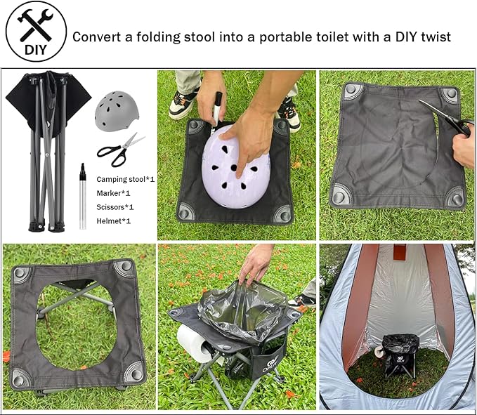 Opliy Camping Stool 2 Pack,Portable Folding Stool for Outdoor Gardening and Beach Hiking Fishing,Foot Stool with Carry Bag (Green)