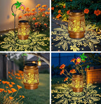 Hummingbird Solar Lanterns Outdoor Waterproof, Hanging Solar Lights Garden Lanterns with Shepherd Hook, Metal Garden Decor for Yard, Patio, Lawn, Landscape, Gifts for Women Mom Mothers Day Christmas