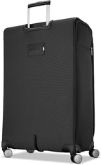 Samsonite Soft-Sided 29-Inch Lightweight Large Checked Expandable Element Suitcase: Durable, 360° Spinner Wheels, Adjustable Telescopic Handle, 2 Front & 1 Side Pocket- Black