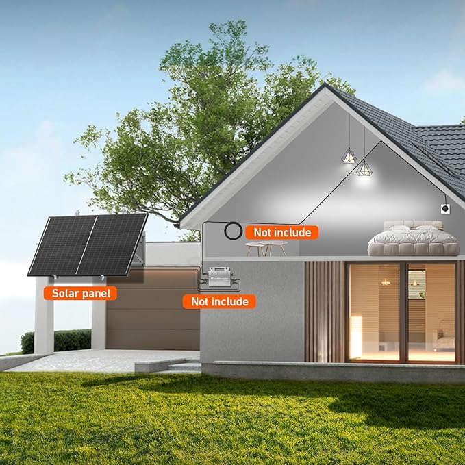DOKIO 800W (2×400W) Monocrystalline Solar Panels 12/24V, 3 m Leads Each for Yard/Garden - Backyard Shed/Cabin/Patio, Off-Grid 12V Systems, Prefer Parallel for Stable Output, Fewer Connections