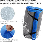 HOMBYS 3 INCH Thick Waterproof Memory Foam Camping Mattress for Outdoor Sleeping, Portable Roll Up Mattress Pad Mat for Travel Truck Bed Tent