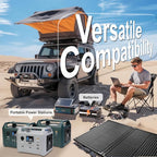 100W Portable Solar Panel Kit for RV,Camping,Off-Grid–23.5% Efficiency,Lightweight Foldable,10A Controller,IP68 Waterproof,Outdoor Battery Backup