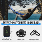 Grassman Camping Hammock Double & Single Portable Hammock with Tree Straps, Lightweight Nylon Parachute Hammocks Camping Accessories Gear for Indoor Outdoor Backpacking, Travel, Hiking, Beach
