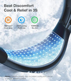 TORRAS COOLiFY Air 2025 Upgraded Neck Fan Air Conditioner, Dual-Airflow Pro Cooling, Ultra Light Portable Fan Rechargeable, Personal Cooling Fan Travel Essentials, Gifts for Dad Husband Father, Black