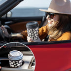 KJQJLY 3 Pack Reusable Iced Coffee Sleeves for Iced Coffee Cups or Drinks Reusable Neoprene Insulated Sleeves for Hot and Cold Drinks from Starbucks, Dunkin, And More (Paw Prints)