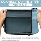 BAGAIL 4 Set/6 Set/8 Set Compression Packing Cubes Travel Accessories Expandable Packing Organizers (Half Mesh, 6-Dusty Blue)