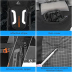 Bseash 80L Waterproof Hiking Camping Backpack with Rain Cover, Lightweight Outdoor Sport Travel Daypack for Climbing Touring (Black)