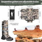 Snake Gaiters Adjustable Snake Bite Protection Waterproof Snake Guards 1000D Lower Legs Snake Proof Gaiters Snake Shoe Gaiters for Hunting Hiking Farm Work