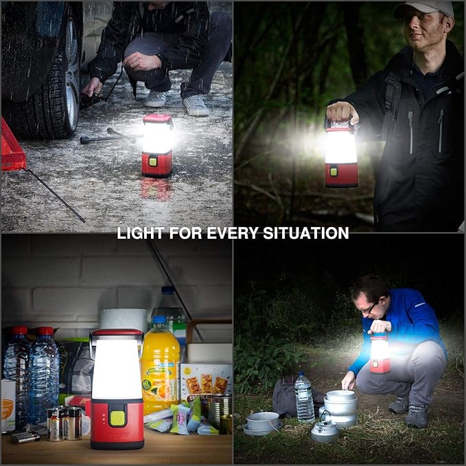 ENERGIZER LED Camping Lantern 360 PRO, IPX4 Water Resistant Tent Light, Ultra Bright Battery Powered Lanterns for Camping, Outdoors, Emergency Power Outage