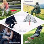 Camping Stool,Small Folding Chair,13.8" Lightweight Folding Stool Compact Backpacking Stool with Carry Bag