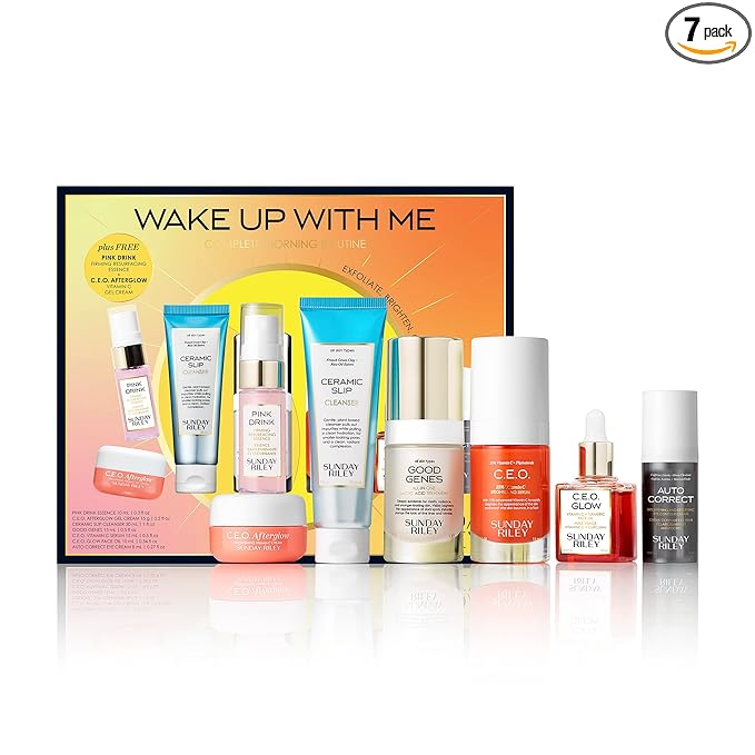 Sunday Riley Wake Up With Me Complete Brightening Morning Skincare Set