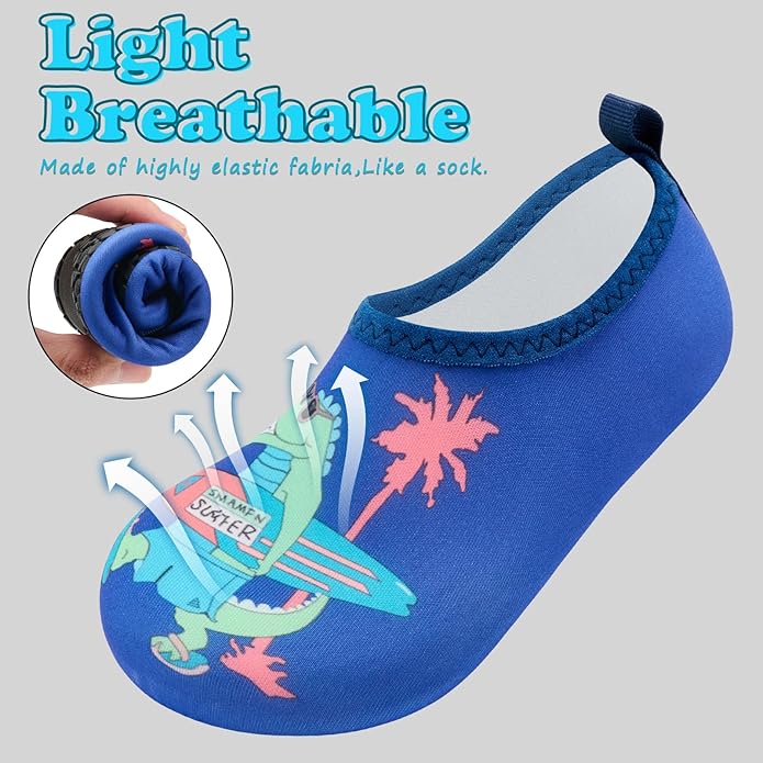 Deevike Kids Water Shoes Boys Grils Barefoot Quick Dry Aqua Socks Beach Shoes for Toddler Sports Swim Surf Outdoor Walking
