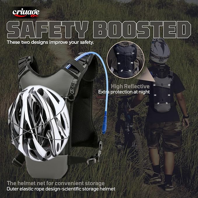 USA Original Patent Running Hydration Vest Backpack, Lightweight Chest Pack with 2.0L Water Bladder Bag Daypack for Hiking Running Cycling Race Marathon for Women Men