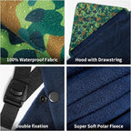 Waterproof Stadium Blanket, Fleece Camping Blanket Soft Warm Wearable Camp Blanket for Outdoor Camping, Picnic, Stadium, Sports, Beach, Car