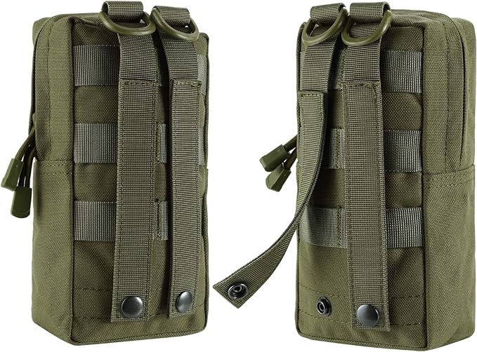 2 Pack Molle Pouches - Tactical Compact Water-Resistant EDC Pouch Bag Small Utility Pouch