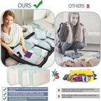 10 Pcs Set Packing Cubes - Travel Packing Organizers, Expandable Suitcase Organizer, Luggage Organizer Bags