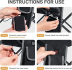 EVER ADVANCED Heated Camping Chair, Lawn Chairs Heated Chair Outdoor Sports with 3 Heat Levels, Heated Folding Chair Camping Chairs for Adults, Supports 400lbs, Battery Not Included