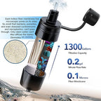 Straw Water Filter, Portable Water Filtration System Water Purifier, Personal Outdoor Emergency Survival Gear for Hiking Travel Camping Accessories Emergency Preparedness Outdoor Activities