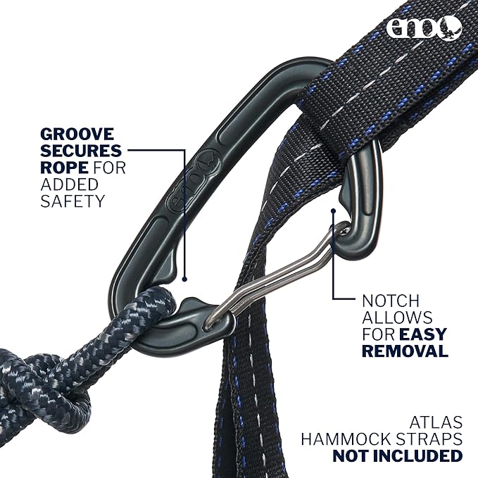 ENO DoubleNest Hammock - Lightweight, Portable, 1 to 2 Person Hammock - for Camping, Hiking, Backpacking, Travel, a Festival, or The Beach - Fade/Seaglass