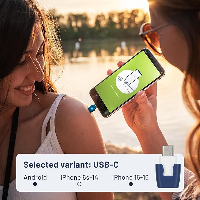 heat it - Smartphone-Powered Insect Bite Healer - Chemical-Free Relief from Itching & Pain just with Concentrated Heat - for iPhone 15/16 & Android (USB-C)