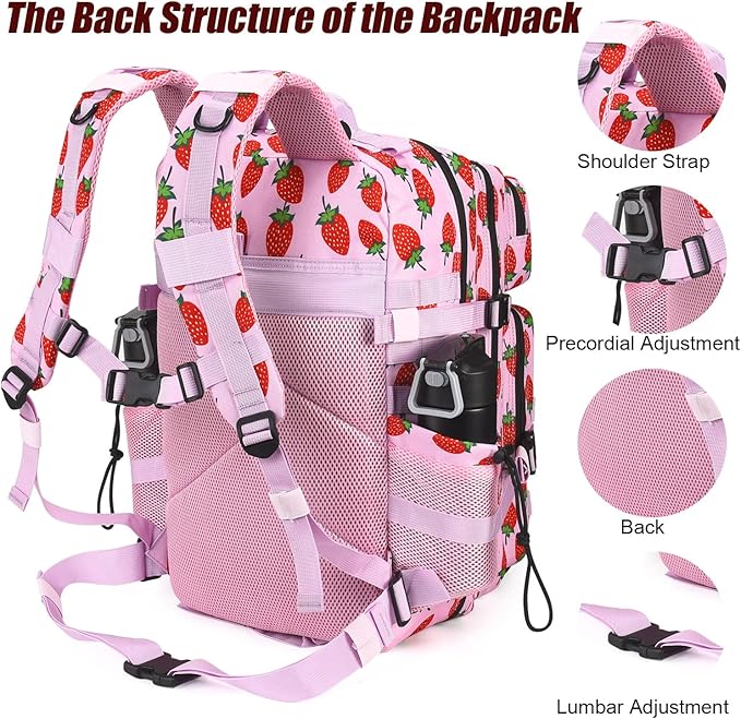 Military Tactical Backpack 45L Large Tactical Backpack for Men, Hiking Rucksack With Bottle Holder